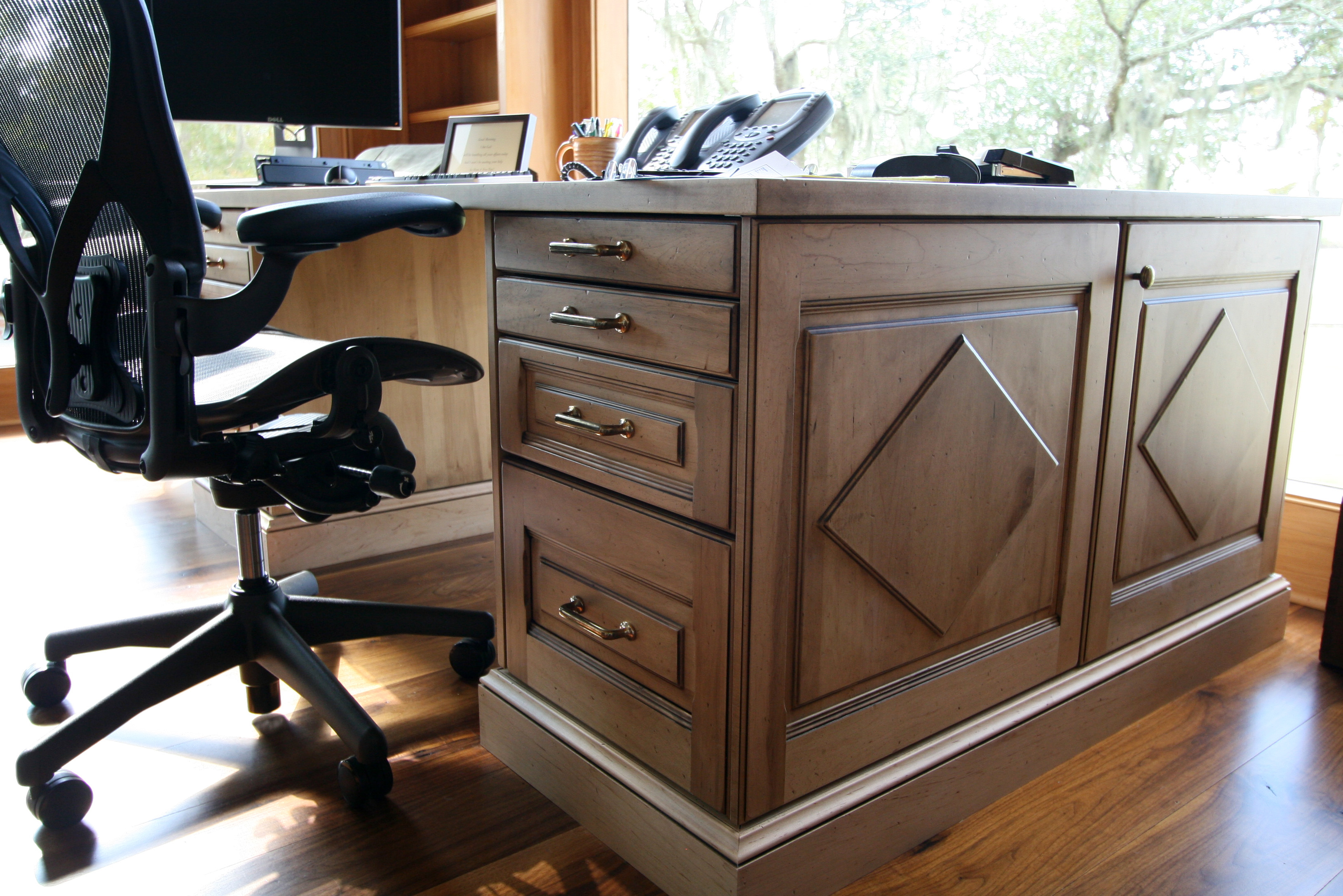 custom desk cabinets