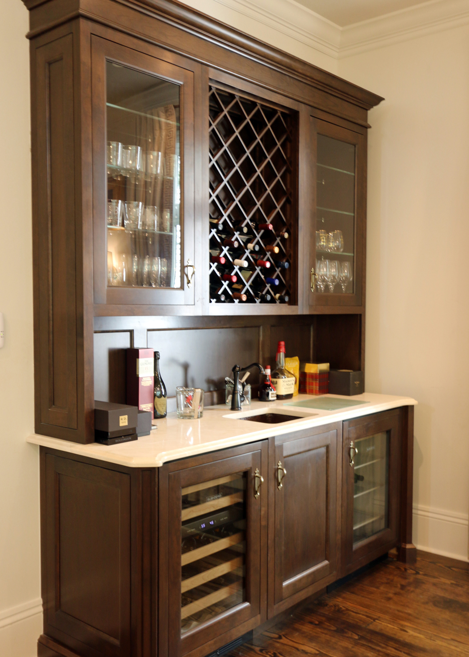custom home bar cabinets
